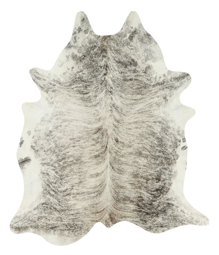 Grey Brindle XX-Large Brazilian Cowhide Rug 7'10"H x 6'8"W #17322 by Hudson Hides