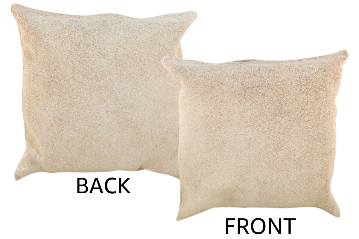 Beige Cowhide Pillow #18196