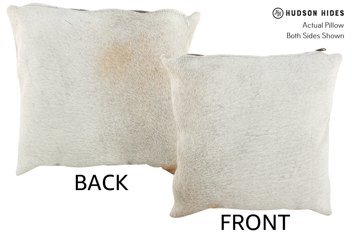 Grey with Beige Cowhide Pillow #20806