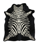 Zebra X-Large Brazilian Cowhide Rug 7'0"H x 6'0"W #21867 by Hudson Hides