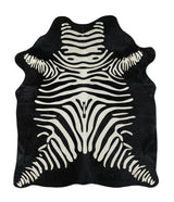 Zebra X-Large Brazilian Cowhide Rug 7'0"H x 5'10"W #21869 by Hudson Hides