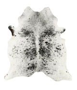 Salt and Pepper Black X-Large Brazilian Cowhide Rug 7'2"H x 6'8"W #22621 by Hudson Hides