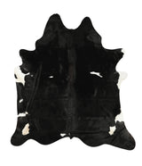 Black and White X-Large Brazilian Cowhide Rug 7'5"H x 6'8"W #22695 by Hudson Hides