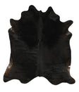 Solid Black X-Large Brazilian Cowhide Rug 7'6"H x 6'6"W #22721 by Hudson Hides
