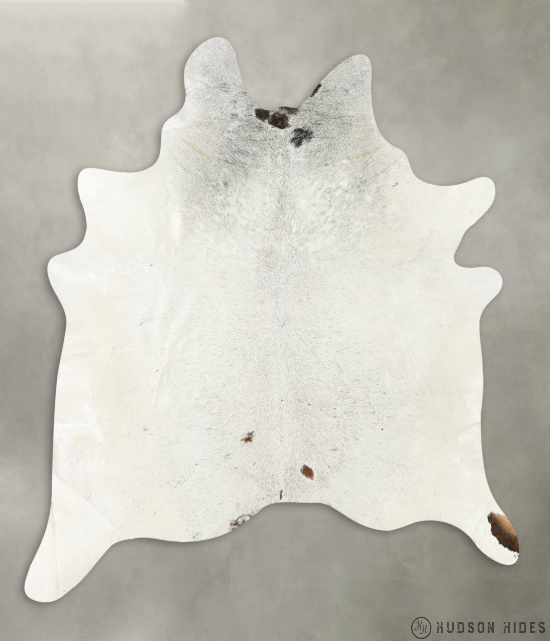 Salt and Pepper Brown X-Large Brazilian Cowhide Rug 7'4"H x 6'6"W #22751 by Hudson Hides