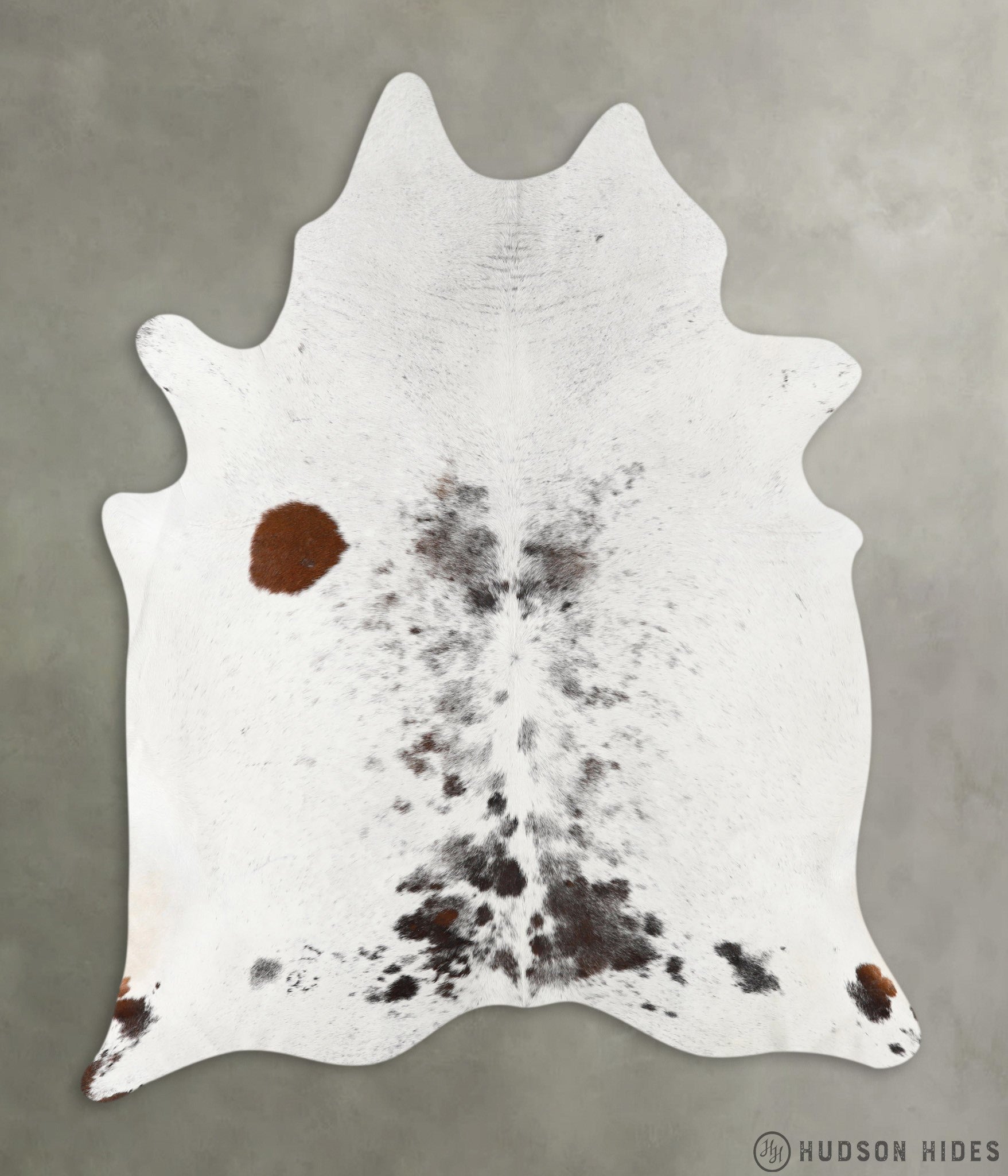Salt and Pepper Brown XX-Large Brazilian Cowhide Rug 8'2"H x 6'9"W #22998 by Hudson Hides