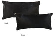 Solid Black Cowhide Pillow 12x22 #23958 by Hudson Hides