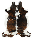 Tricolor X-Large European Cowhide Rug 7'3"H x 5'10"W #24532 by Hudson Hides