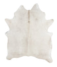 Solid White X-Large Brazilian Cowhide Rug 7'2"H x 5'11"W #27299 by Hudson Hides