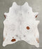 Salt and Pepper Brown X-Large Brazilian Cowhide Rug 7'6