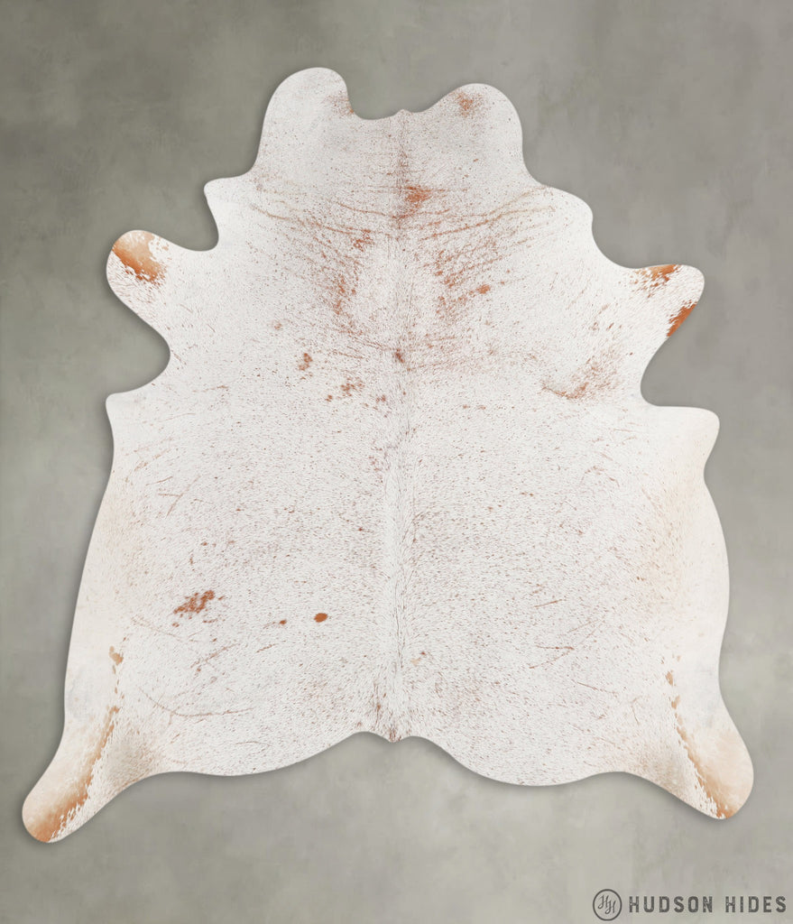 Salt and Pepper Brown X-Large Brazilian Cowhide Rug 7'0"H x 6'7"W #27539 by Hudson Hides