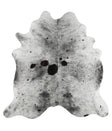 Salt and Pepper Black X-Large Brazilian Cowhide Rug 6'9"H x 6'8"W #28595 by Hudson Hides