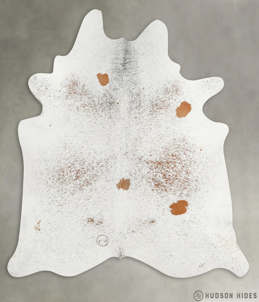 Salt and Pepper Brown XX-Large Brazilian Cowhide Rug 7'7"H x 6'9"W #29716 by Hudson Hides
