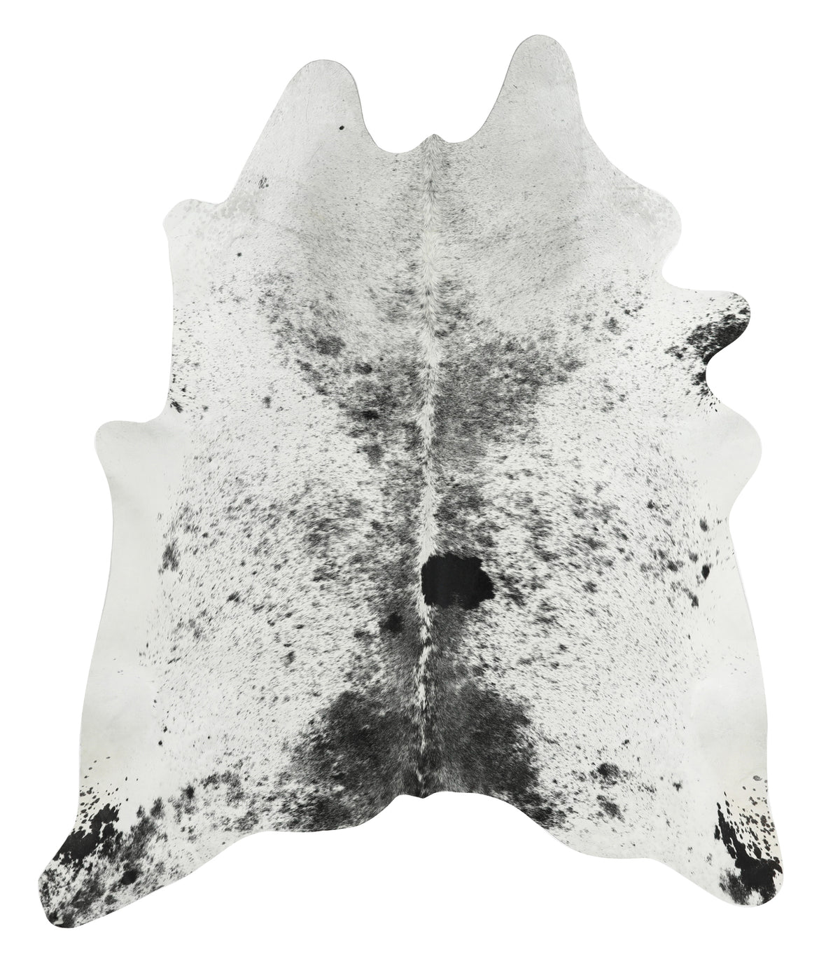Salt and Pepper Black Cowhide Rug #29749