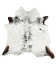 Salt and Pepper Black X-Large Brazilian Cowhide Rug 7'0"H x 6'11"W #29816 by Hudson Hides