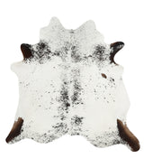 Salt and Pepper Black X-Large Brazilian Cowhide Rug 7'0"H x 6'11"W #29816 by Hudson Hides