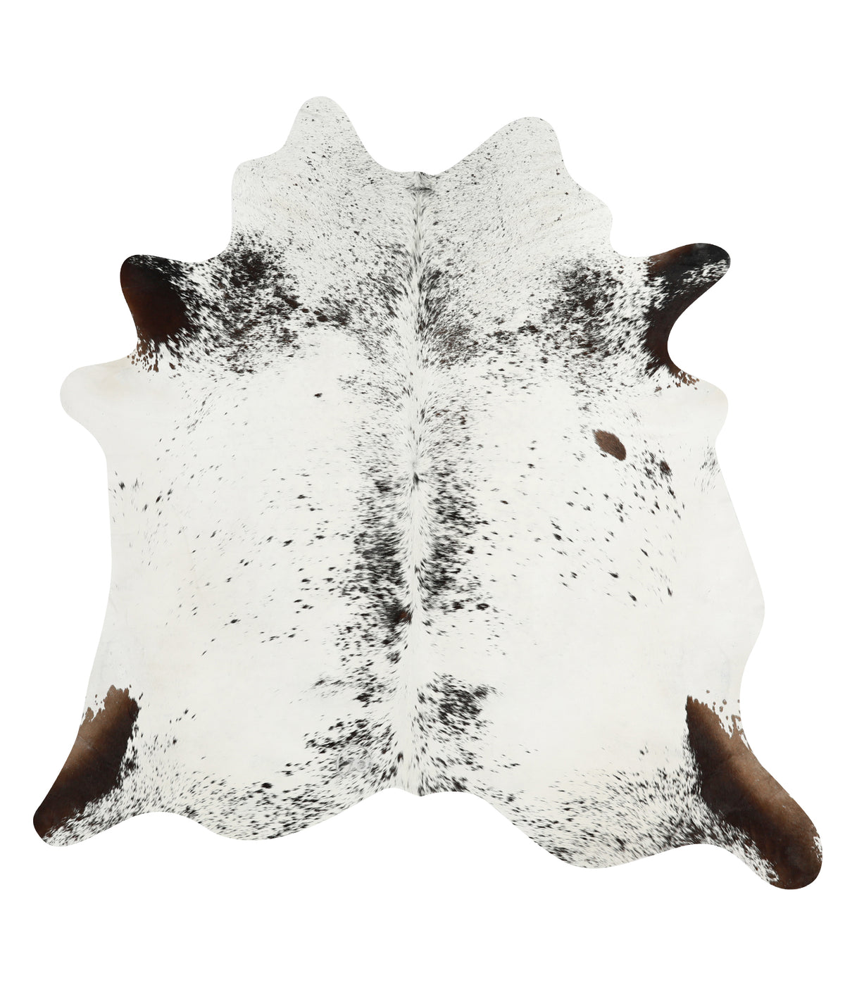 Salt and Pepper Black Cowhide Rug #29816
