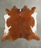Brown and White X-Large Brazilian Cowhide Rug 6'4