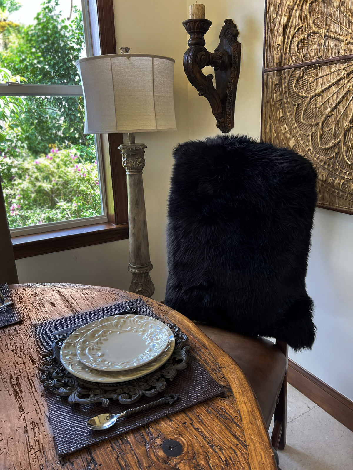 Black New Zealand Sheepskin 2' x 3' by Hudson Hides