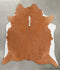 Brown and White Regular X-Large Brazilian Cowhide Rug 7'1