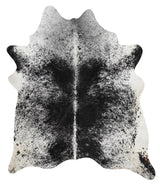 Salt and Pepper Black X-Large Brazilian Cowhide Rug 7'4"H x 6'2"W #30176 by Hudson Hides