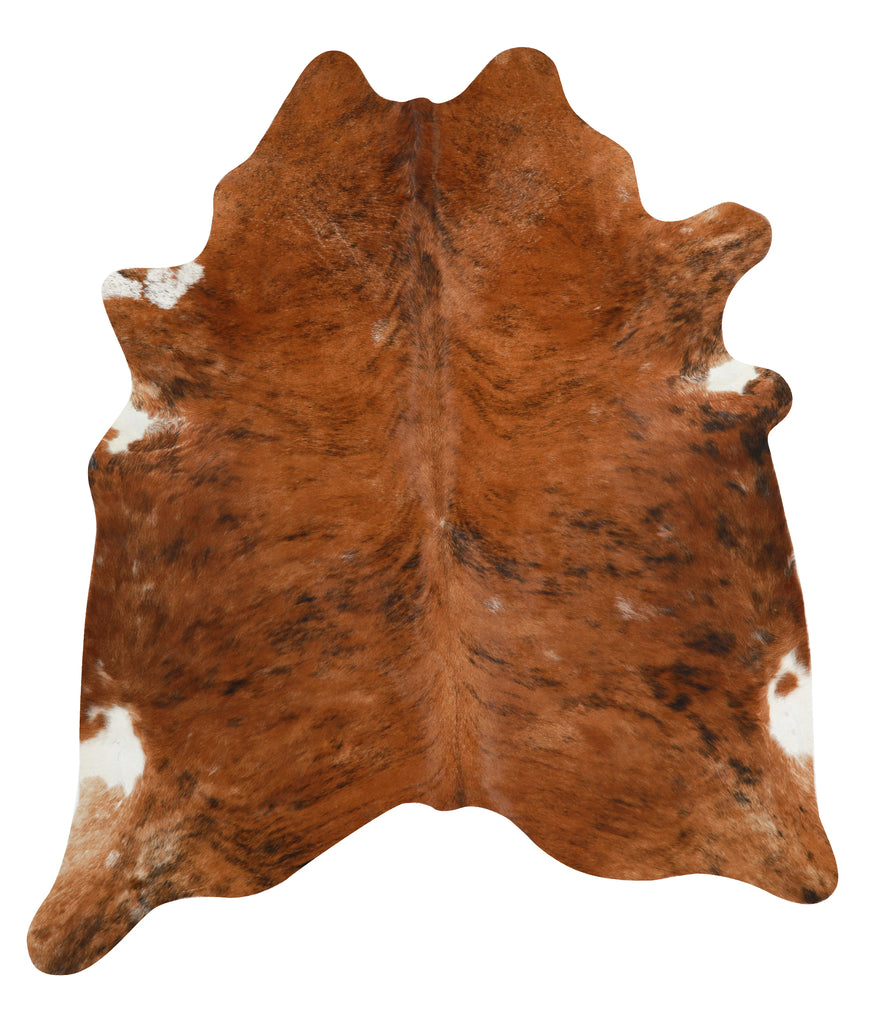 Medium Brindle XX-Large Brazilian Cowhide Rug 7'8"H x 6'11"W #31136 by Hudson Hides