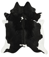Black and White XX-Large Brazilian Cowhide Rug 7'11"H x 6'8"W #31371 by Hudson Hides