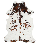 Tricolor X-Large European Cowhide Rug 7'2"H x 5'8"W #32478 by Hudson Hides