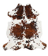 Tricolor X-Large European Cowhide Rug 6'11"H x 6'5"W #33134 by Hudson Hides