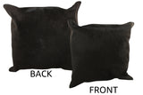Solid Black Cowhide Pillow 20x20 #34237 by Hudson Hides