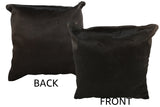 Solid Black Cowhide Pillow 20x20 #34238 by Hudson Hides