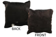 Solid Black Cowhide Pillow 20x20 #34343 by Hudson Hides