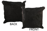 Solid Black Cowhide Pillow 20x20 #34395 by Hudson Hides