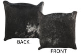 Black and White Cowhide Pillow 16x16 #34749 by Hudson Hides