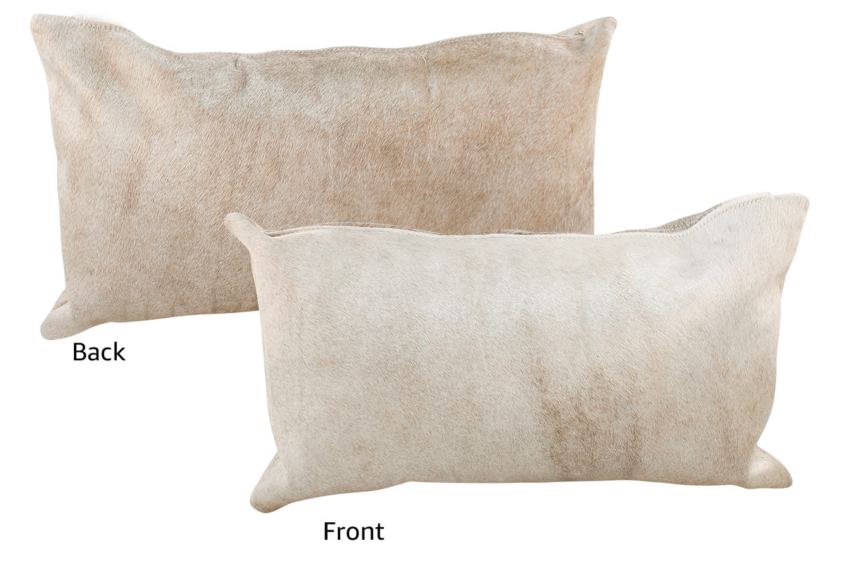 Grey with Beige Cowhide Pillow #35283