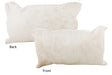 Ivory with Beige Cowhide Pillow 12x22 #35359 by Hudson Hides