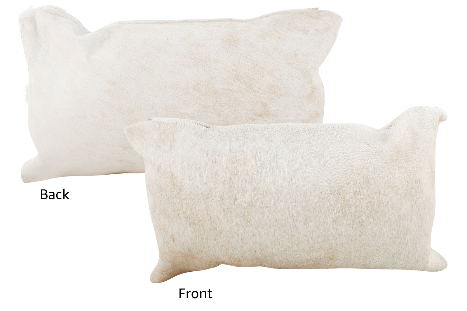 Ivory with Beige Cowhide Pillow #35359