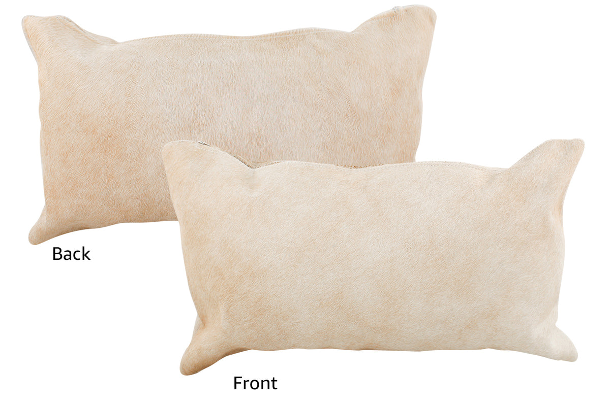 Beige Cowhide Pillow #35466