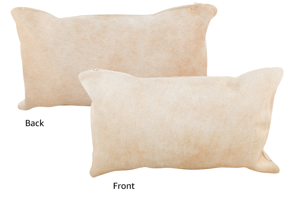 Beige Cowhide Pillow #35476