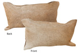Grey with Beige Cowhide Pillow 12x22 #35491 by Hudson Hides