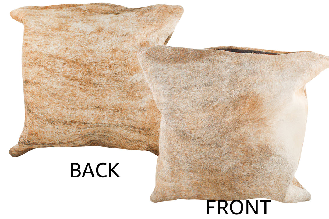 Light Brindle Cowhide Pillow 20x20 #35764 by Hudson Hides