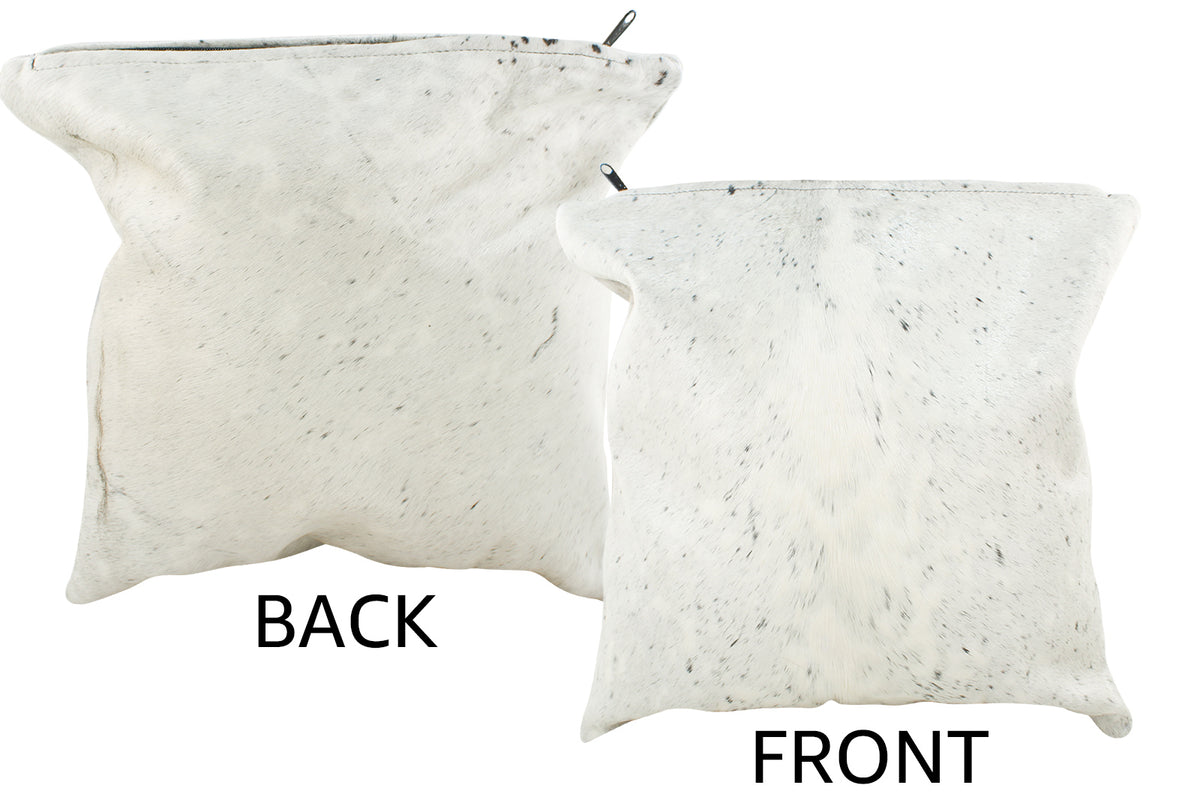 Salt and Pepper Black Cowhide Pillow #36885