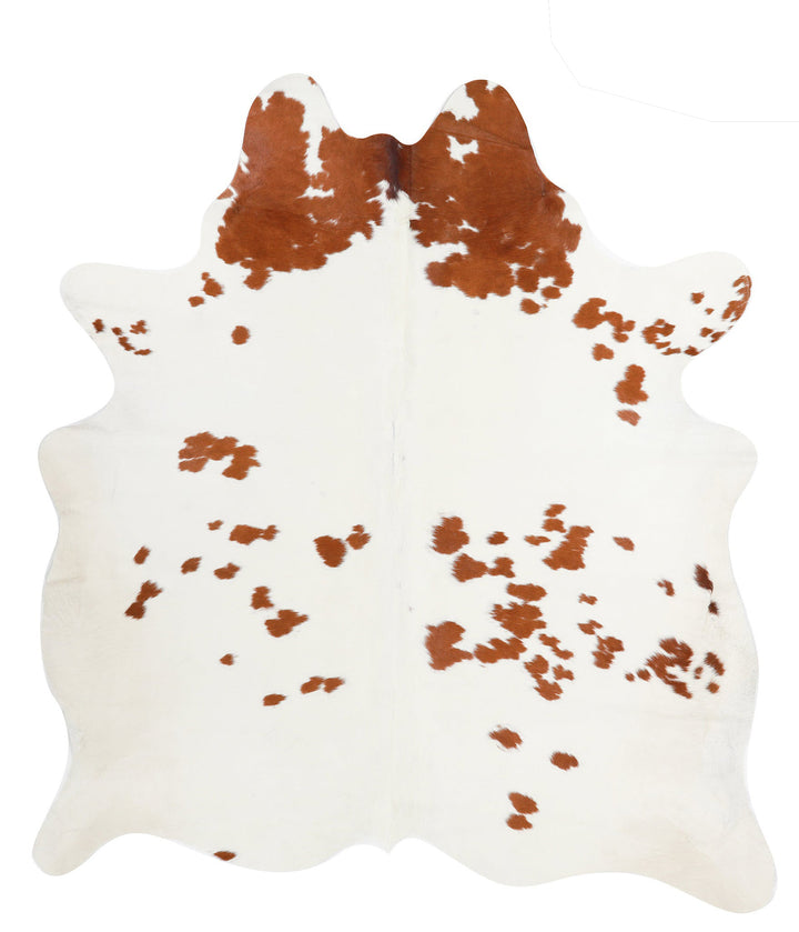 Brown and White X-Large Brazilian Cowhide Rug 7'5"H x 6'7"W #38193 by Hudson Hides