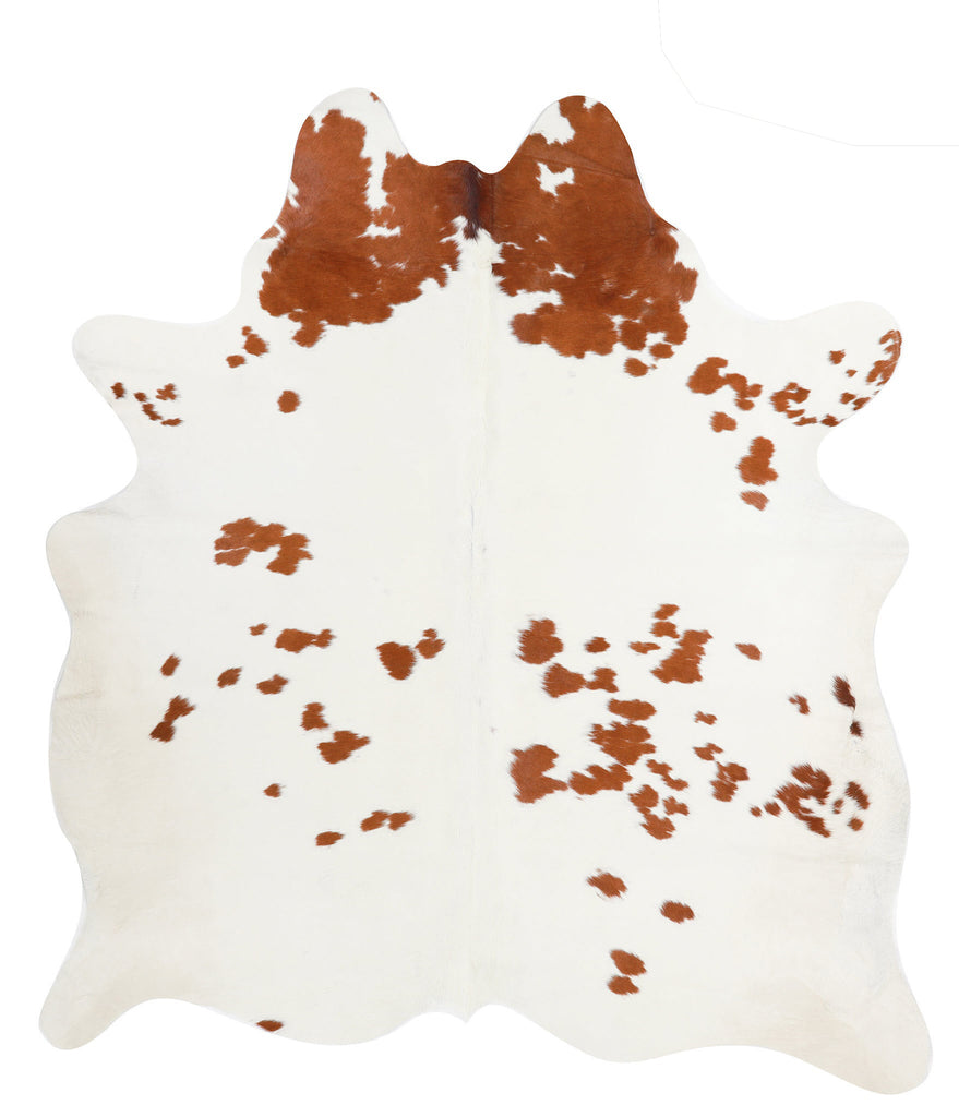 Brown and White X-Large Brazilian Cowhide Rug 7'5"H x 6'7"W #38193 by Hudson Hides