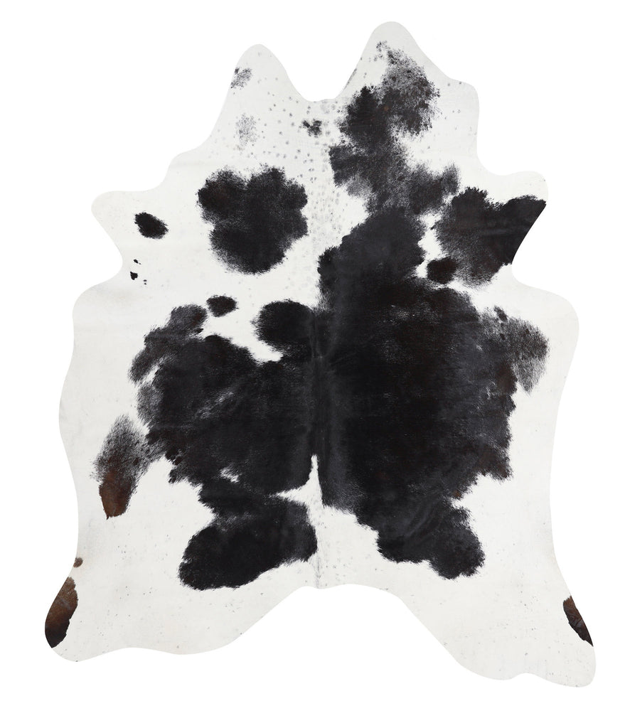 Black and White X-Large Brazilian Cowhide Rug 7'5"H x 6'5"W #39327 by Hudson Hides