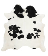 Black and White X-Large Brazilian Cowhide Rug 7'3"H x 6'10"W #40241 by Hudson Hides