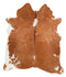Brown and White X-Large Brazilian Cowhide Rug 7'0