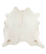 Solid White X-Large Brazilian Cowhide Rug 6'7"H x 6'10"W #40993 by Hudson Hides