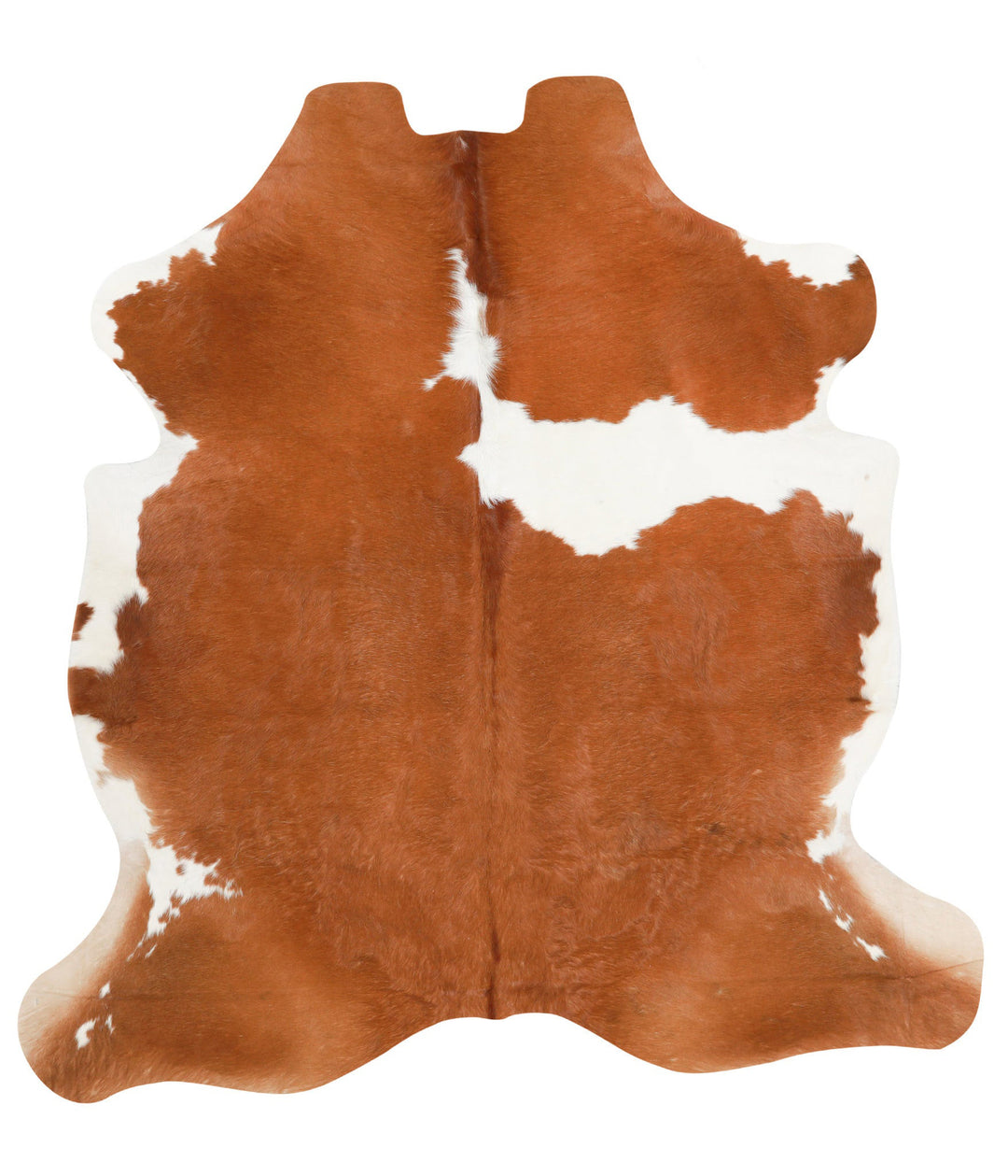 Brown and White Large European Cowhide Rug 6'5"H x 6'2"W #43070 by Hud