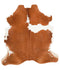 Brown and White Large European Cowhide Rug 6'5